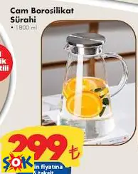 CAM BOROSİLİKAT SÜRAHİ 1800 ML